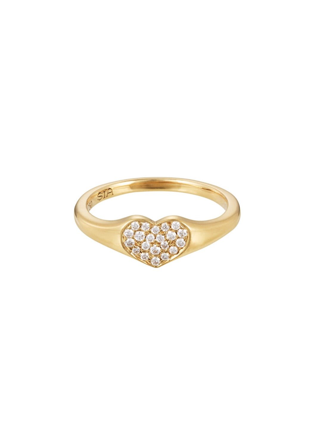 Adore Diamond Heart Signet Ring - SIA Jewelry