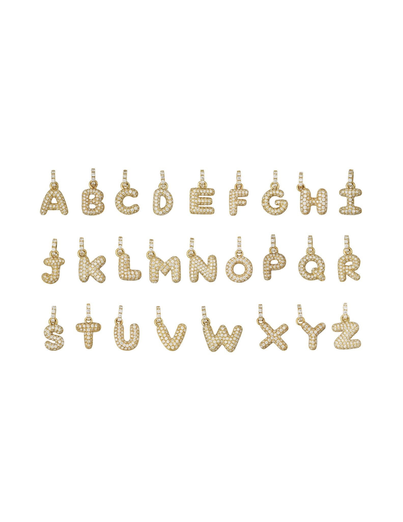 Bubble Diamond Nameplate Chain Necklace - SIA Jewelry