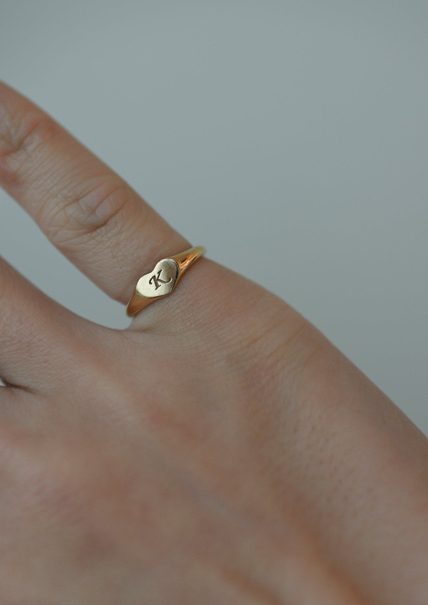 Heart Shape Signet ring - SIA Jewelry