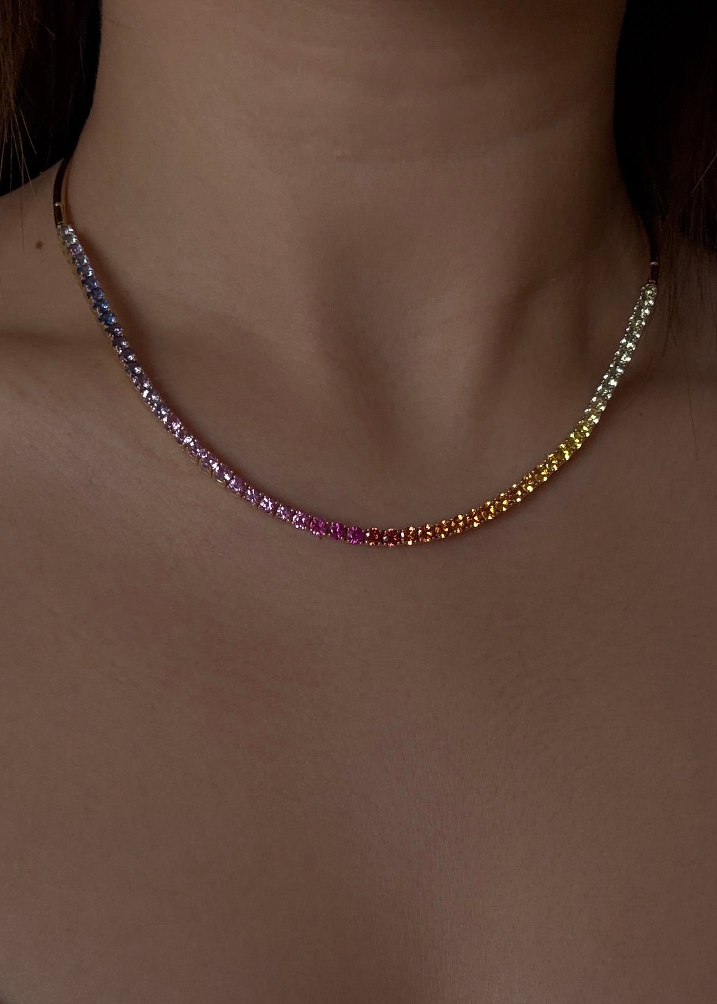 Interchangeable Dualité Diamond Tennis Necklace - SIA Jewelry