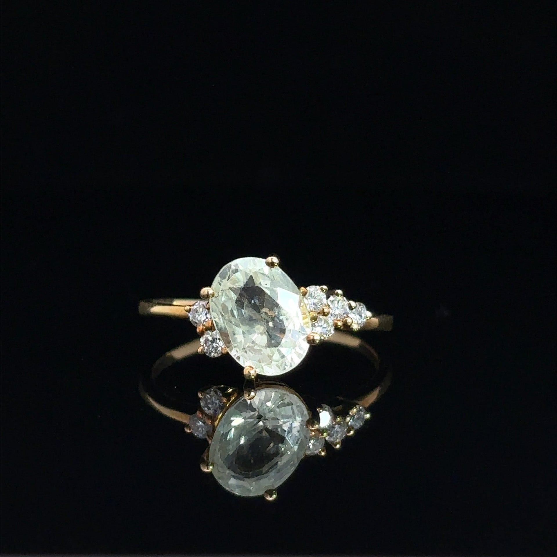 One&Only Oval Shape Morganite Diamond Ring - SIA Jewelry