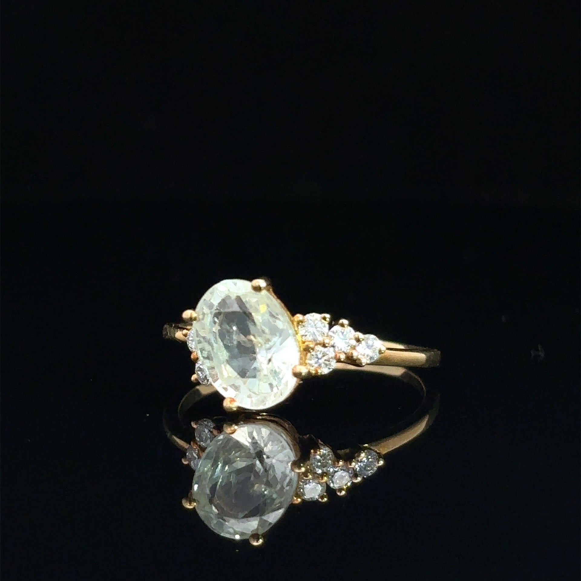 One&Only Oval Shape Morganite Diamond Ring - SIA Jewelry
