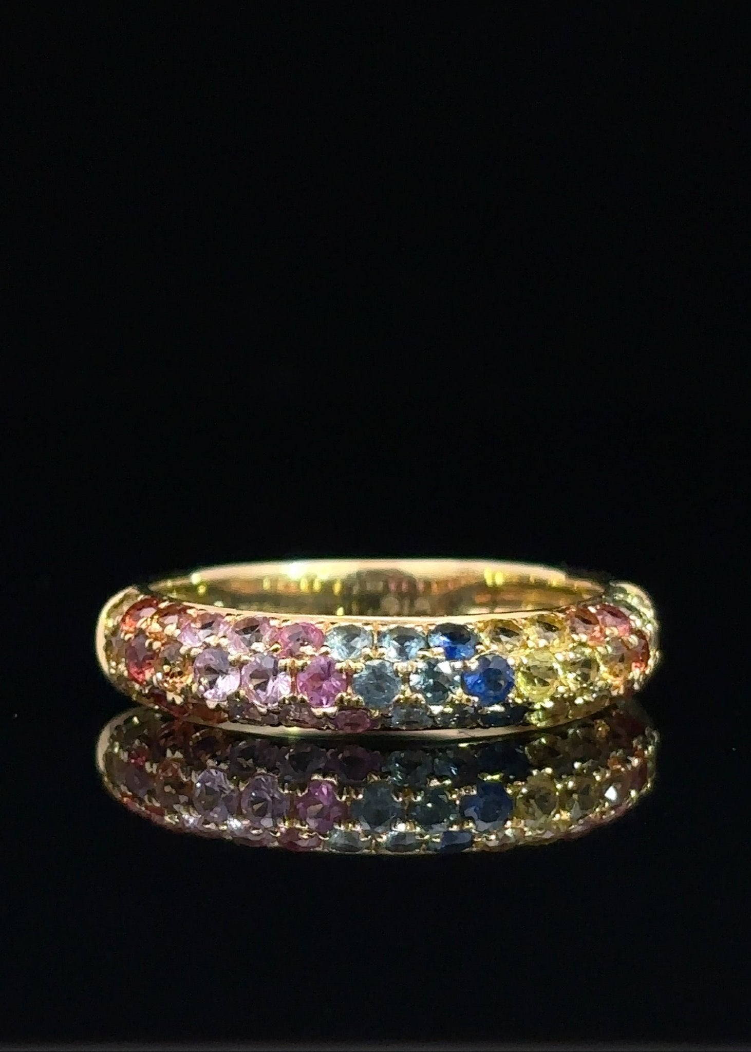 One&Only Rainbow Sapphire Dome Ring - SIA Jewelry