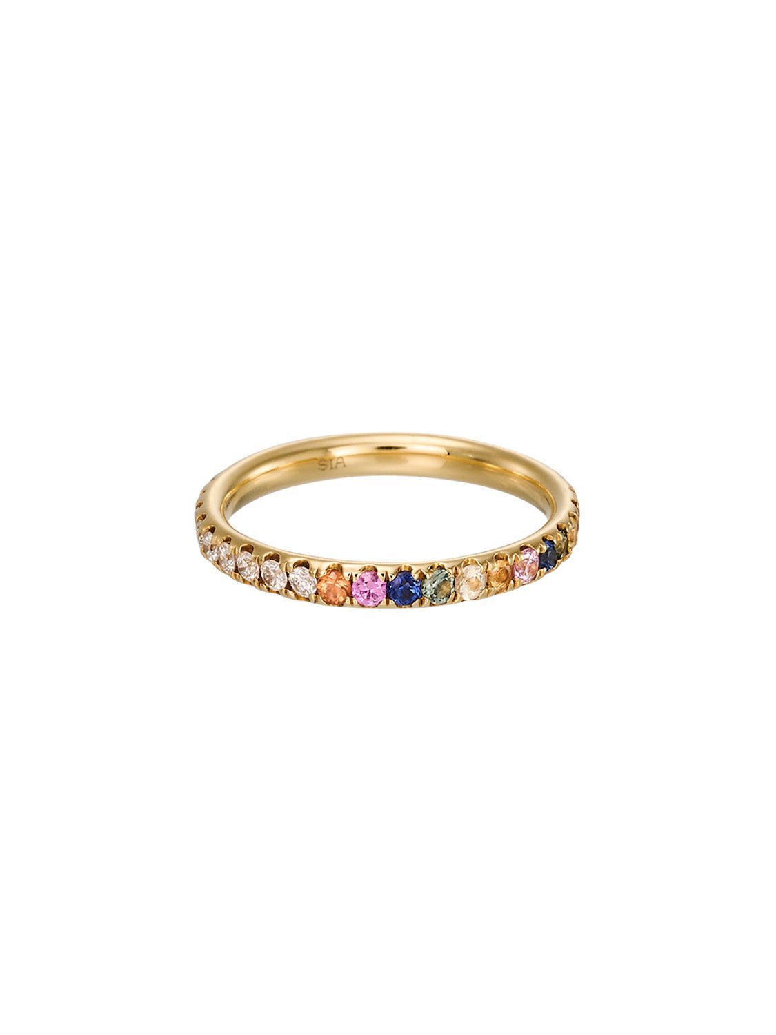 Rena Rainbow Sapphire Diamond Duo Eternity Ring - SIA Jewelry
