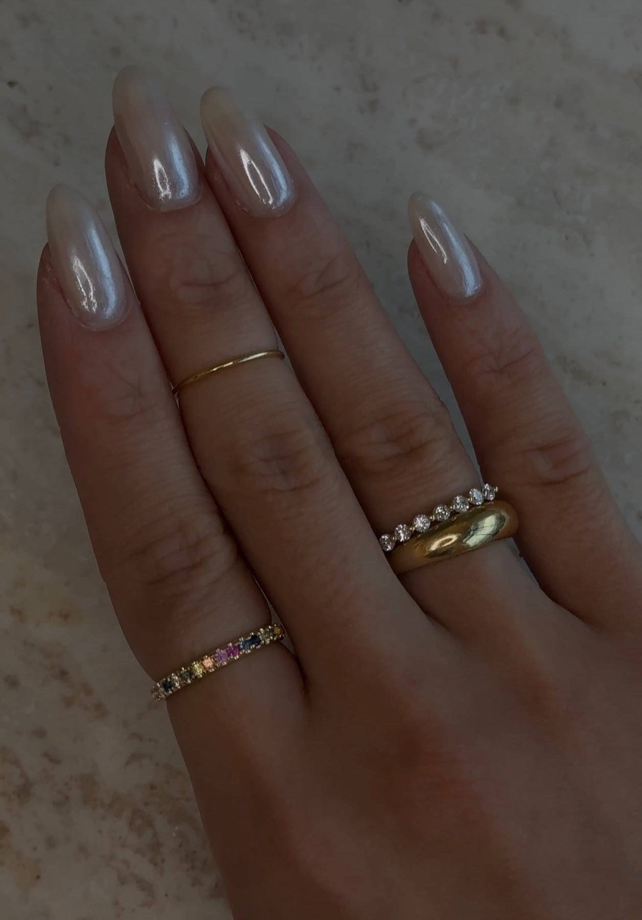 Rena Rainbow Sapphire Diamond Duo Eternity Ring - SIA Jewelry