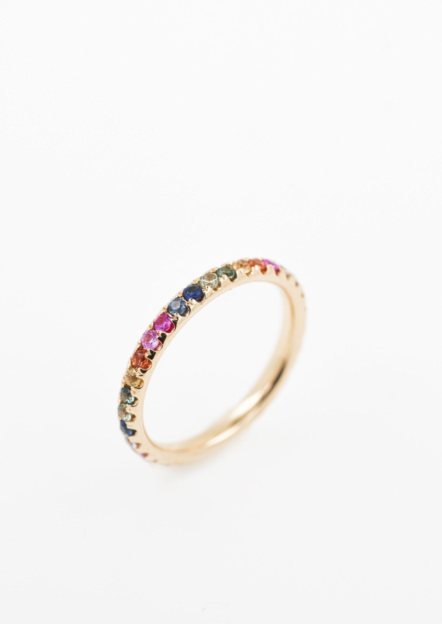 Rena Rainbow Sapphire Diamond Duo Eternity Ring - SIA Jewelry
