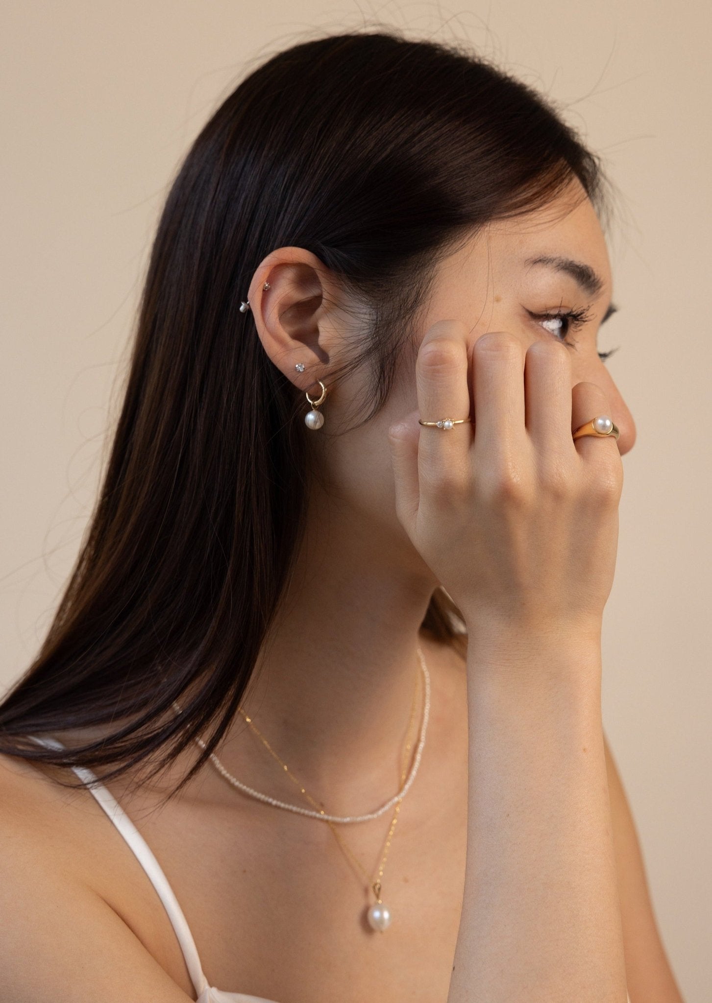 Reva Pearl Diamond Ring - SIA Jewelry
