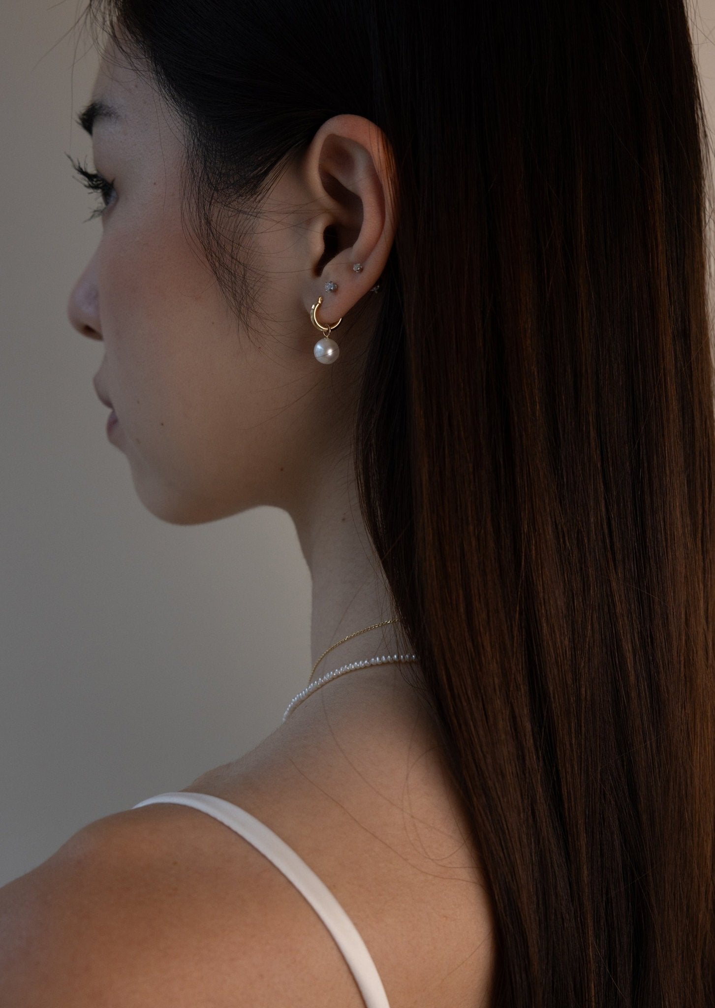 Round Pearl Huggies - SIA Jewelry