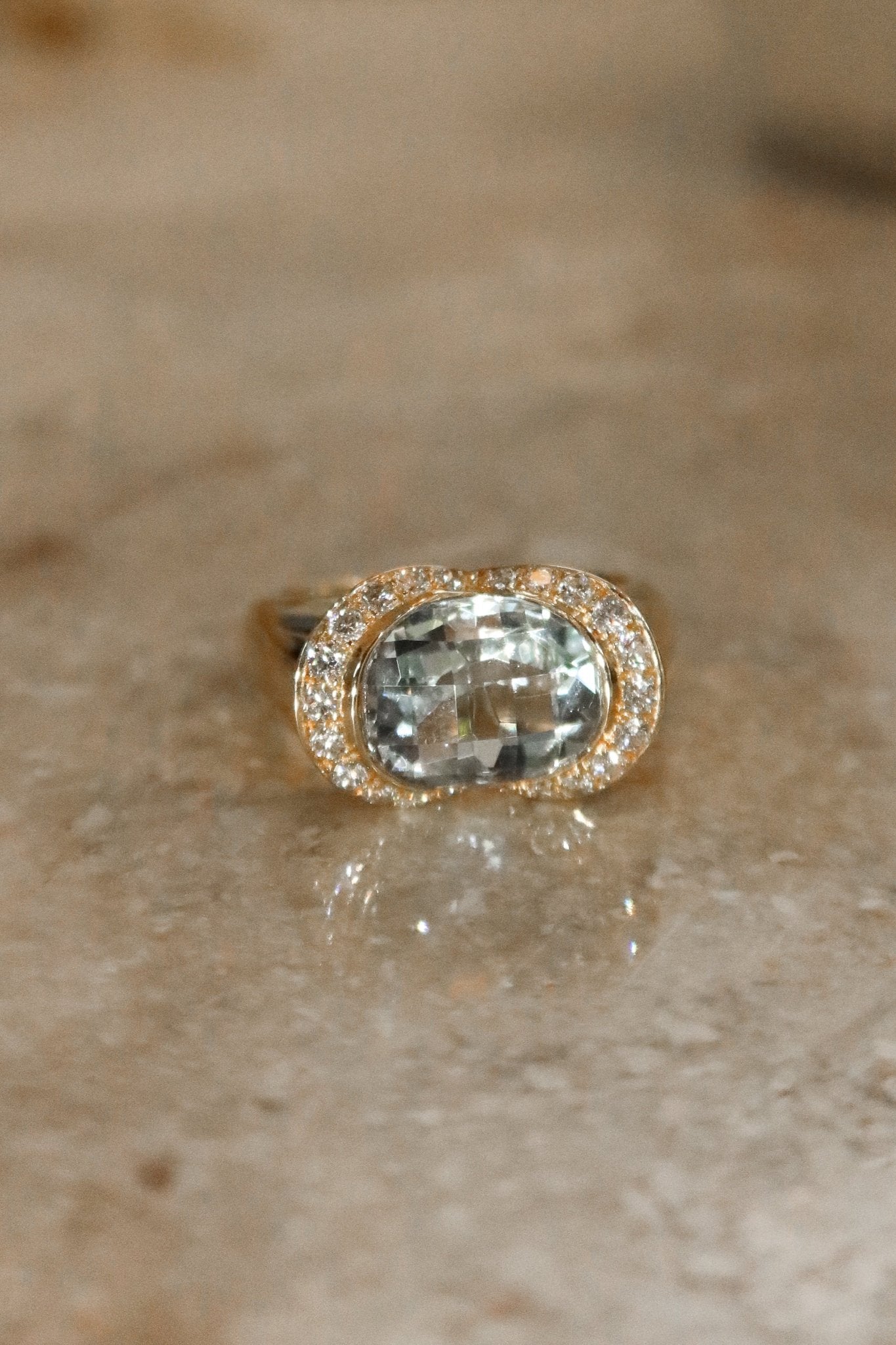 Vintage Aquamarine Diamond Ring - SIA Jewelry