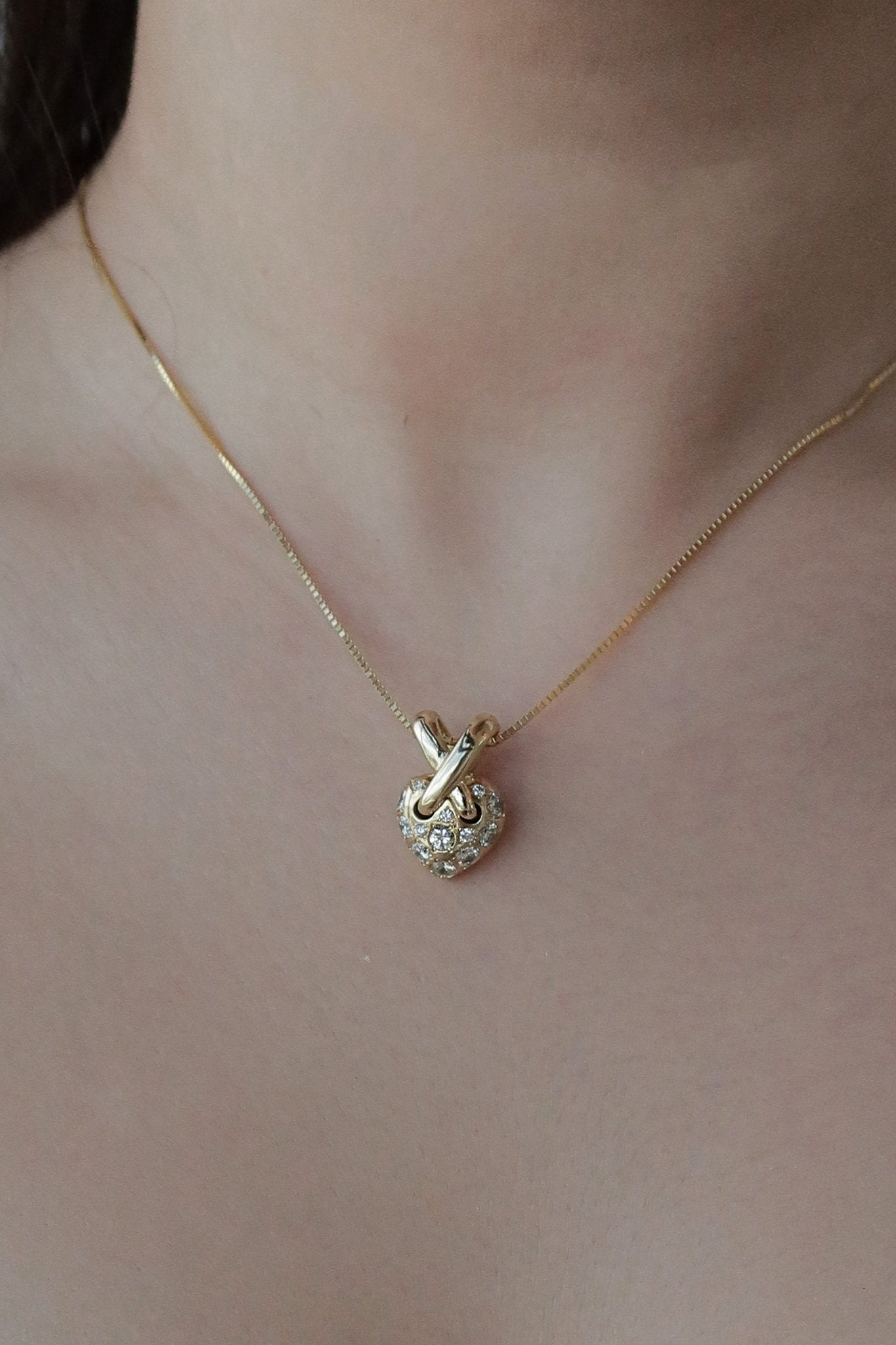 Vintage Heart Diamond Bubble Pendant - SIA Jewelry