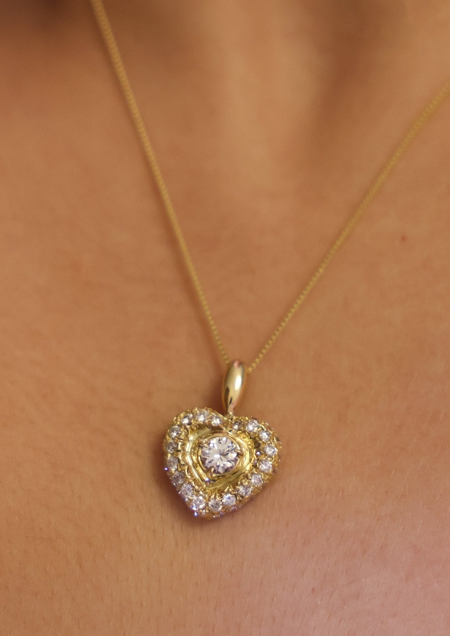 Vintage Heart Diamond Necklace - SIA Jewelry