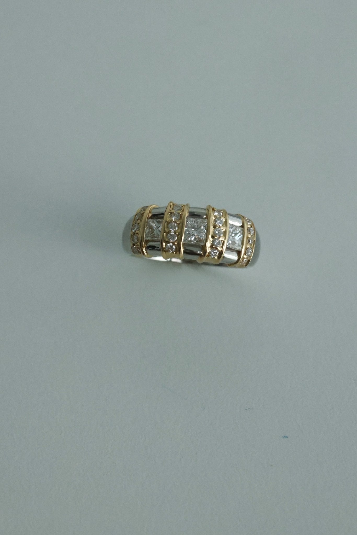 Vintage Mixed Gold Chiara Diamond Ring - SIA Jewelry
