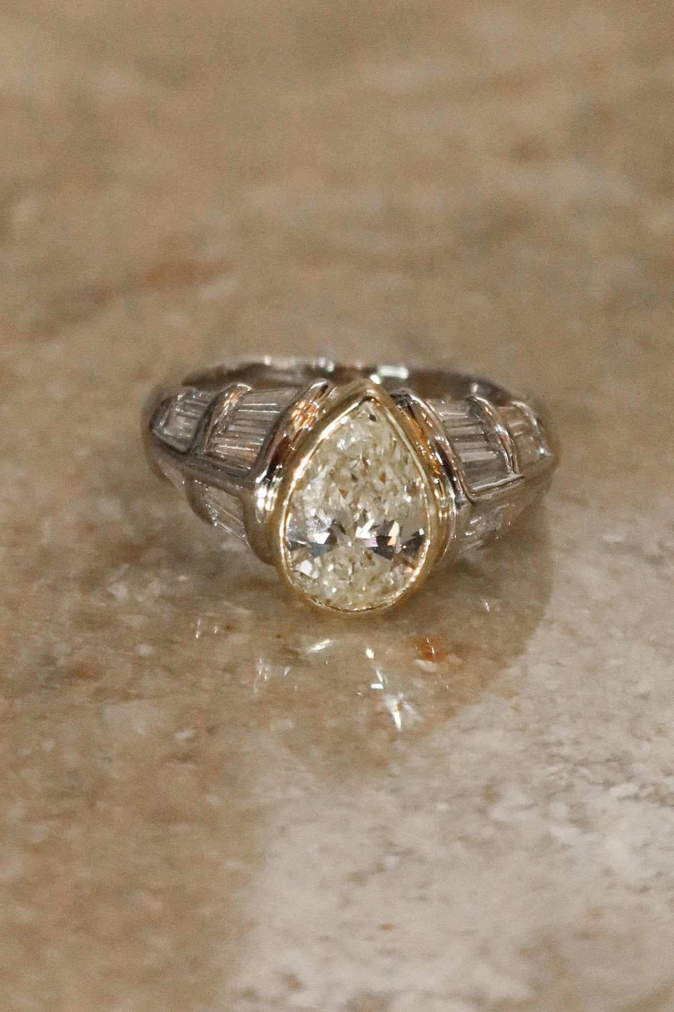Vintage Pear Diamond Ring - SIA Jewelry