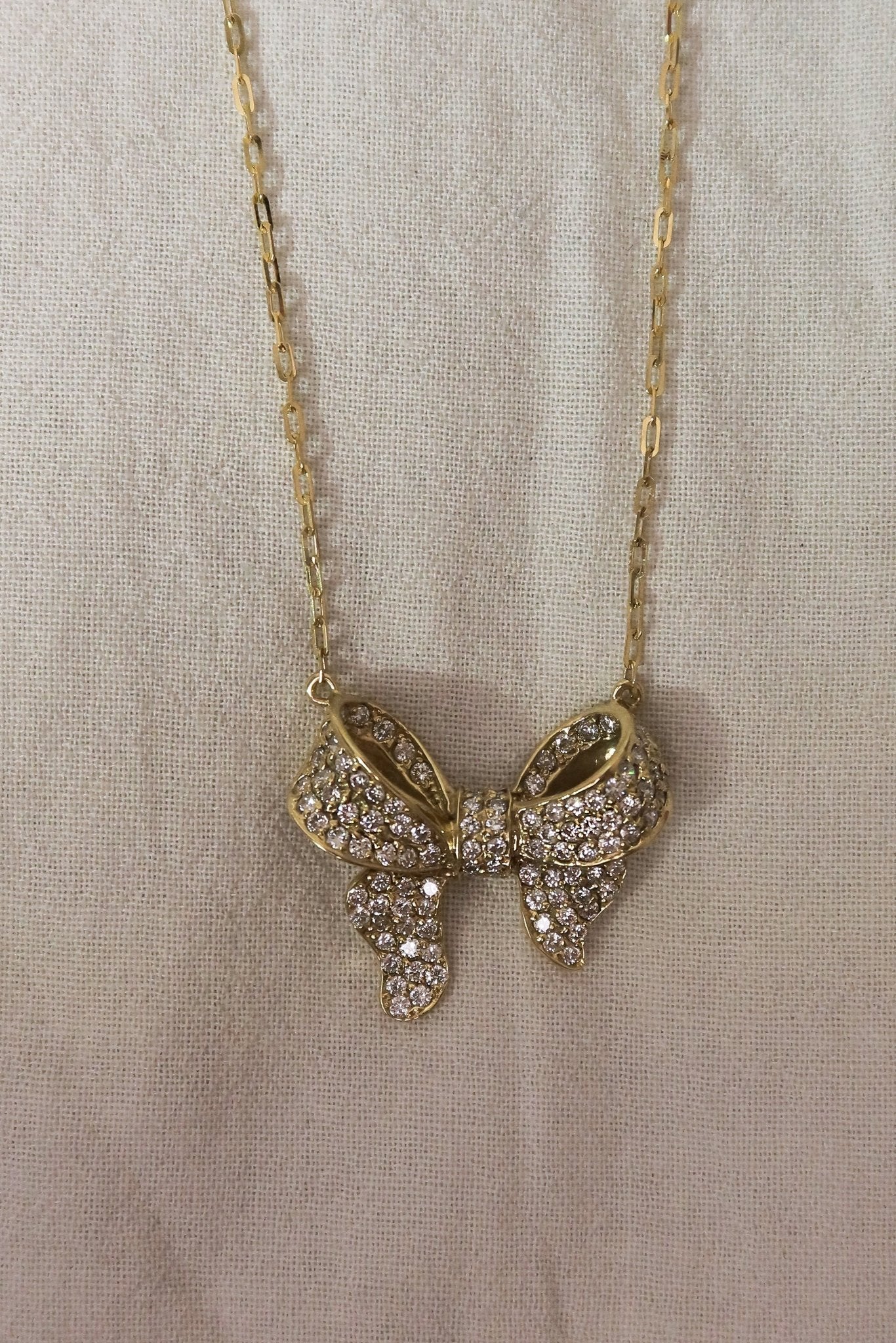 Vintage Ribbon Diamond Necklace - SIA Jewelry