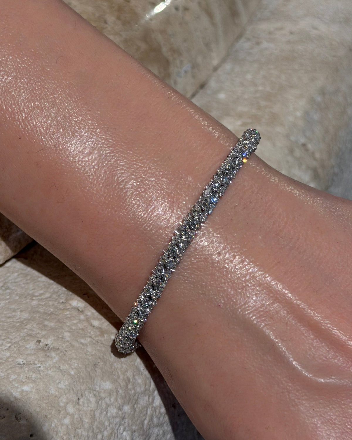 Liquid Gold Snake Diamond Bracelet