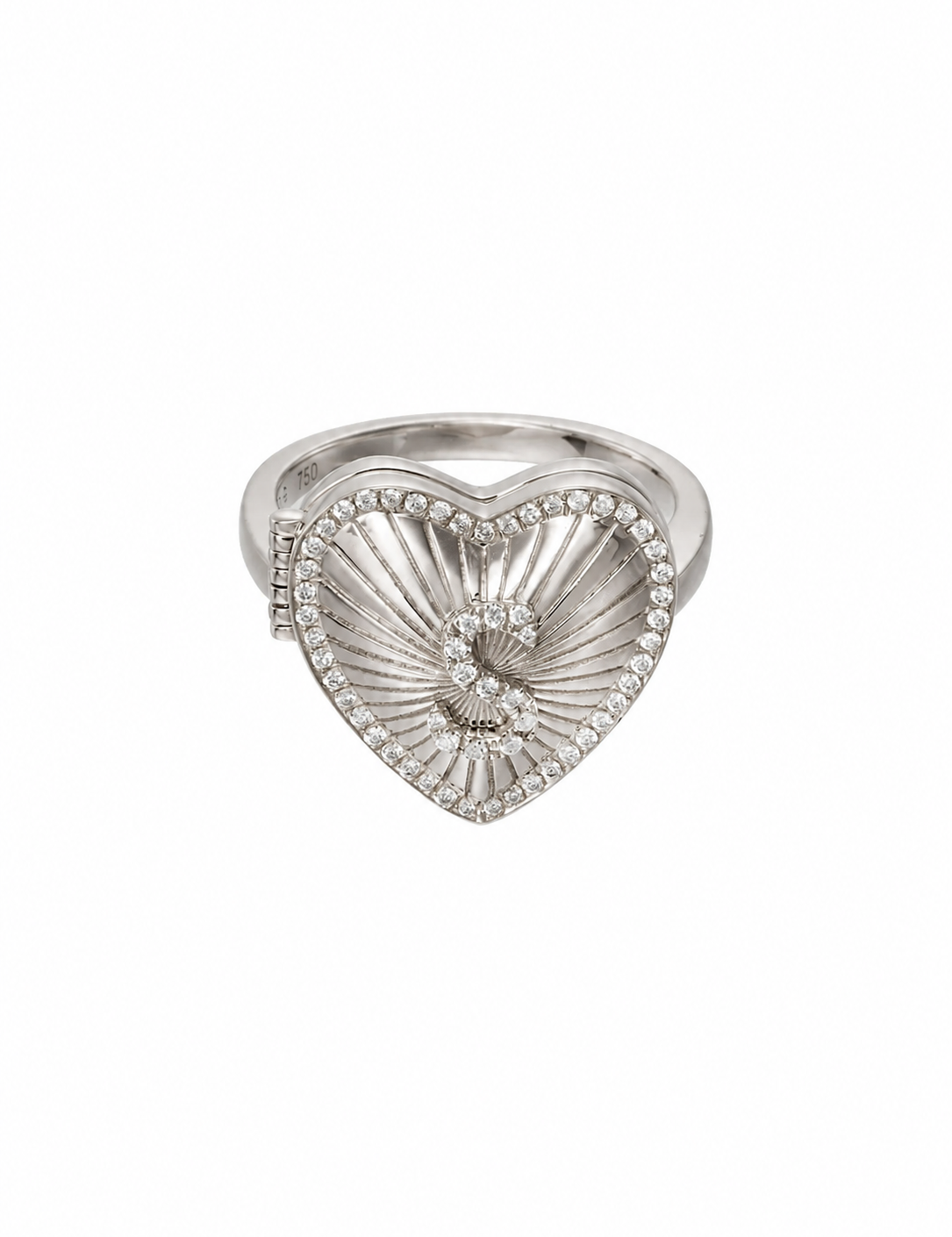 Affection Heart Locket Diamond Ring