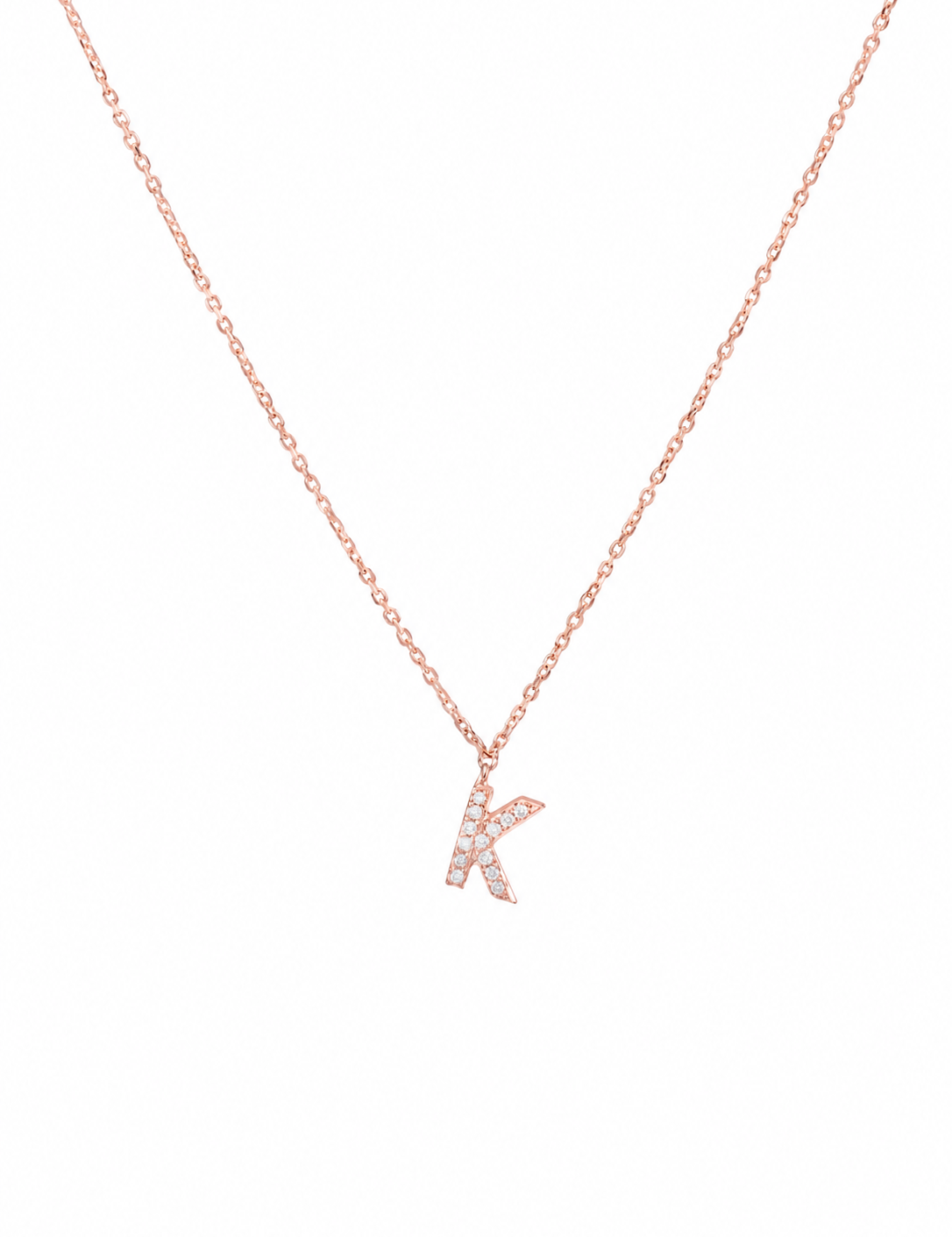 Classic Diamond Initial Necklace
