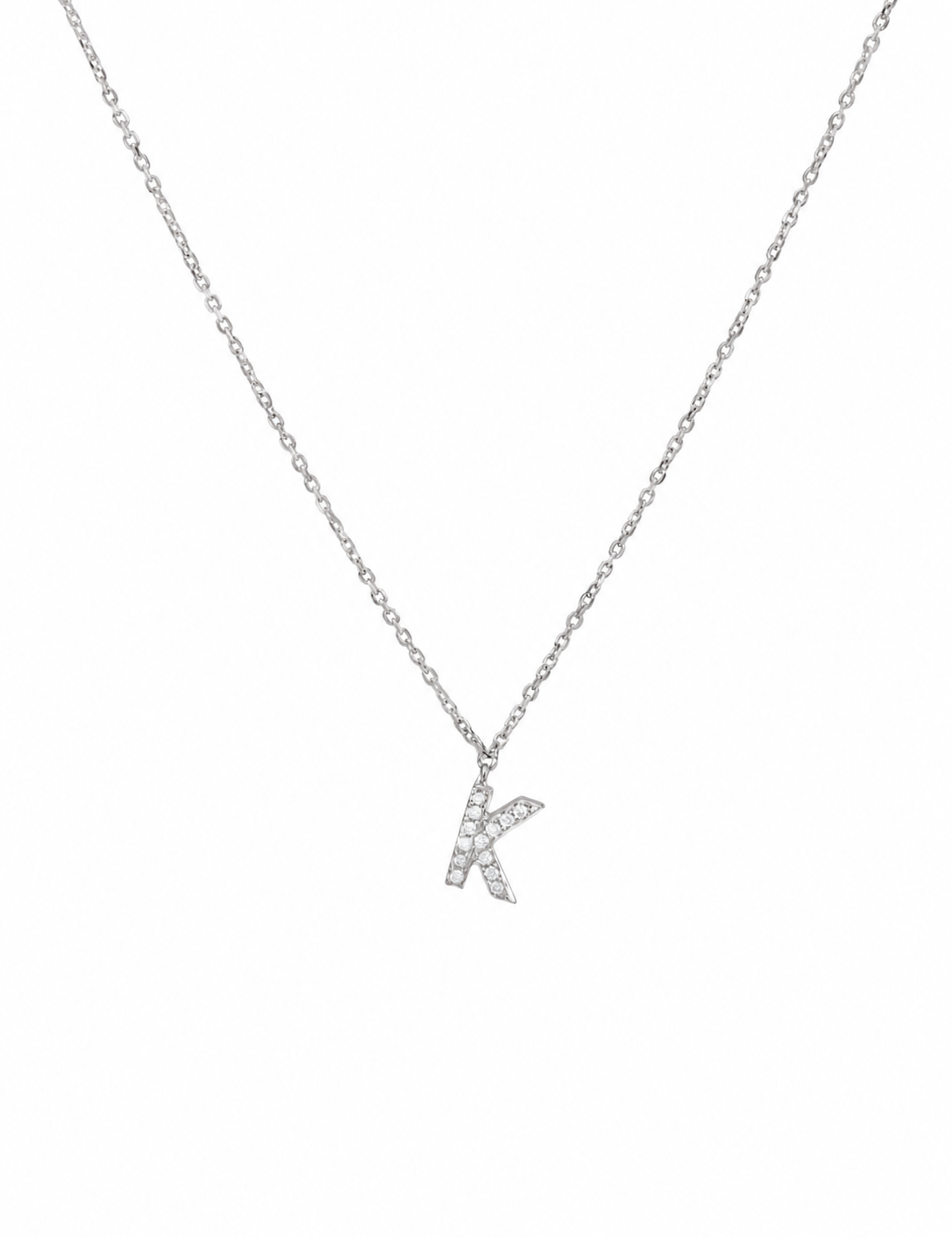 Classic Diamond Initial Necklace