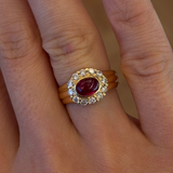 Vintage Ruby Diamond Gold Ring