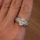 Vintage Oval Diamond Golden Ring