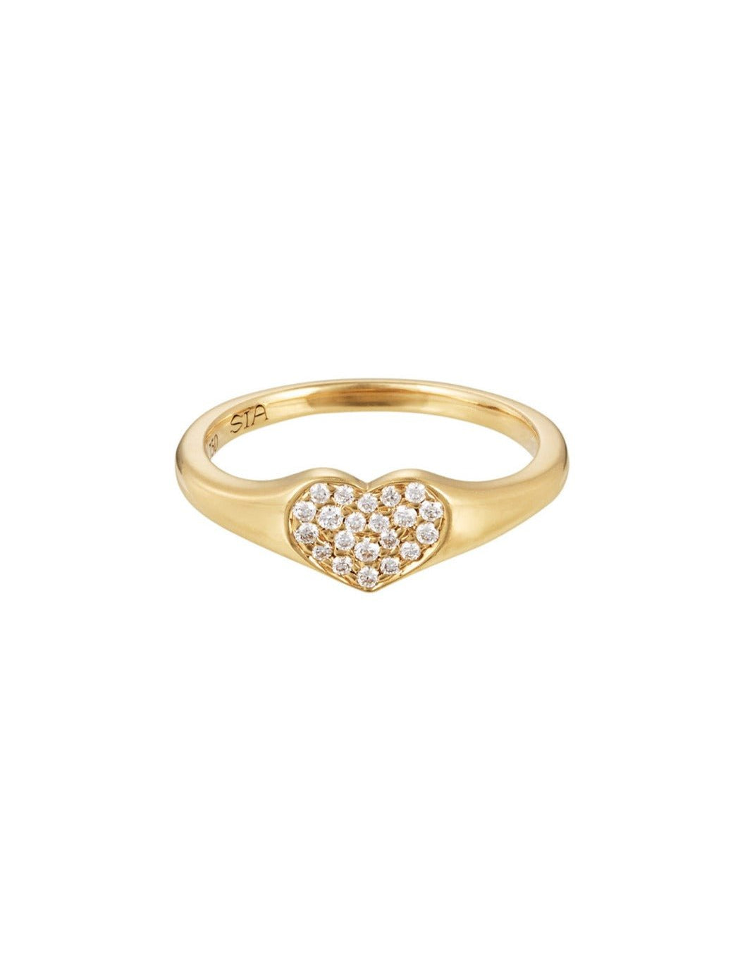 Adore Diamond Heart Signet Ring - SIA Jewelry