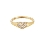 Adore Diamond Heart Signet Ring - SIA Jewelry