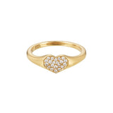 Adore Diamond Heart Signet Ring - SIA Jewelry