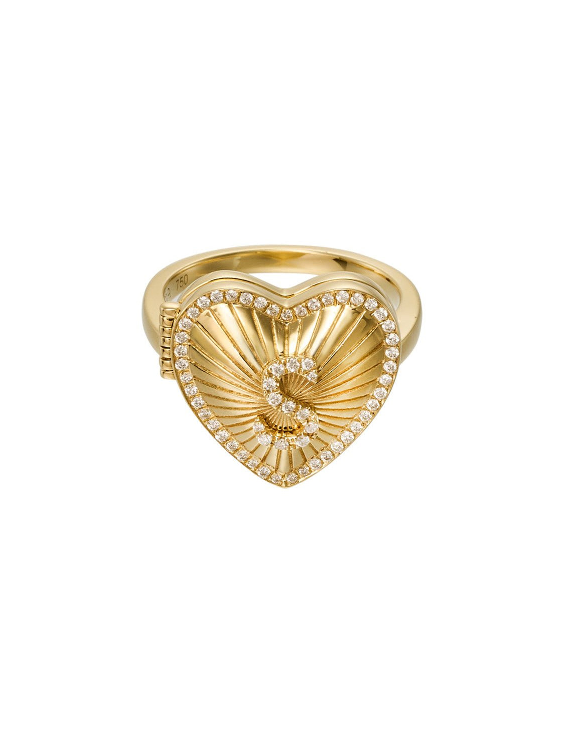 Affection Heart Locket Diamond Ring - SIA Jewelry