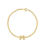 Baby Bubble Diamond Initial Chain Bracelet - SIA Jewelry