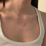 Baby Bubble Diamond Initial Pendant - SIA Jewelry