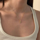 Baby Bubble Diamond Initial Pendant - SIA Jewelry