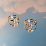 Baby Bubble Diamond Initial Ring - SIA Jewelry