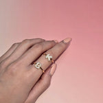 Baby Bubble Diamond Initial Ring - SIA Jewelry