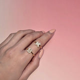 Baby Bubble Diamond Initial Ring - SIA Jewelry