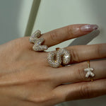 Baby Bubble Diamond Initial Ring - SIA Jewelry