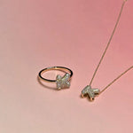 Baby Bubble Diamond Initial Ring - SIA Jewelry