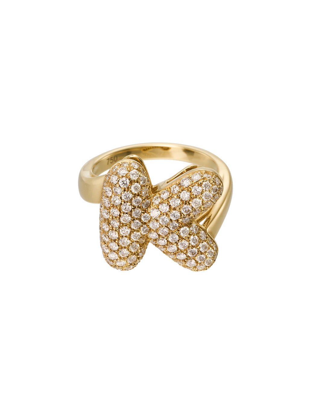 Bubble Diamond Initial Ring - SIA Jewelry