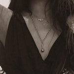 Bubble Diamond Nameplate Chain Necklace - SIA Jewelry