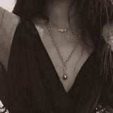Bubble Diamond Nameplate Chain Necklace - SIA Jewelry
