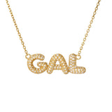 Bubble Diamond Nameplate Chain Necklace - SIA Jewelry