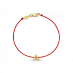 Bubble Initial Red String Bracelet - SIA Jewelry