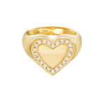 Cherish Heart Shape Signet ring - SIA Jewelry