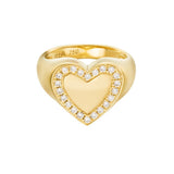 Cherish Heart Shape Signet ring - SIA Jewelry