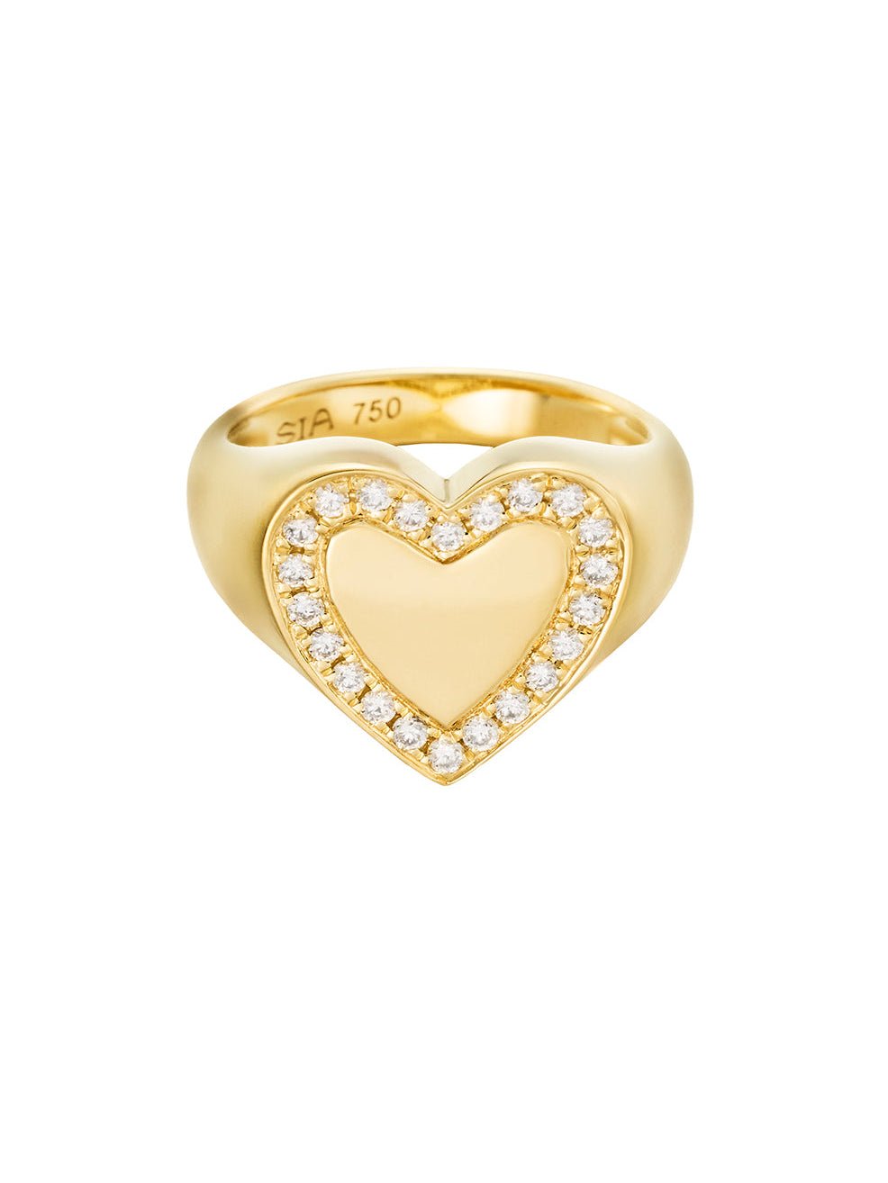 Cherish Heart Shape Signet ring - SIA Jewelry