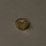 Cherish Heart Shape Signet ring - SIA Jewelry
