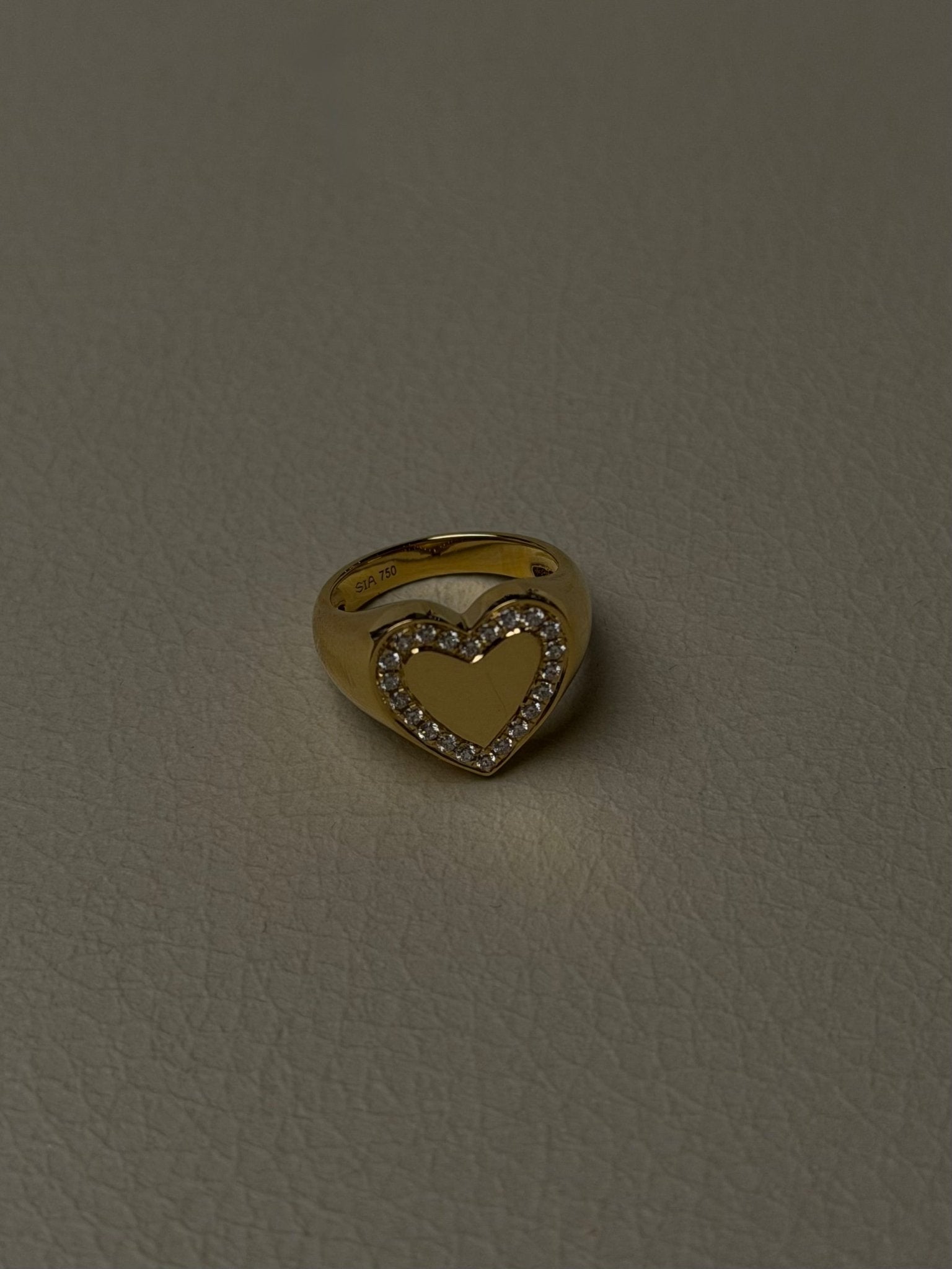Cherish Heart Shape Signet ring - SIA Jewelry