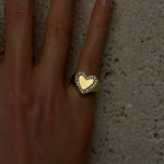 Cherish Heart Shape Signet ring - SIA Jewelry