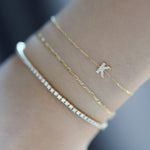 Classic Diamond Initial Bracelet - SIA Jewelry
