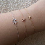Classic Diamond Initial Bracelet - SIA Jewelry