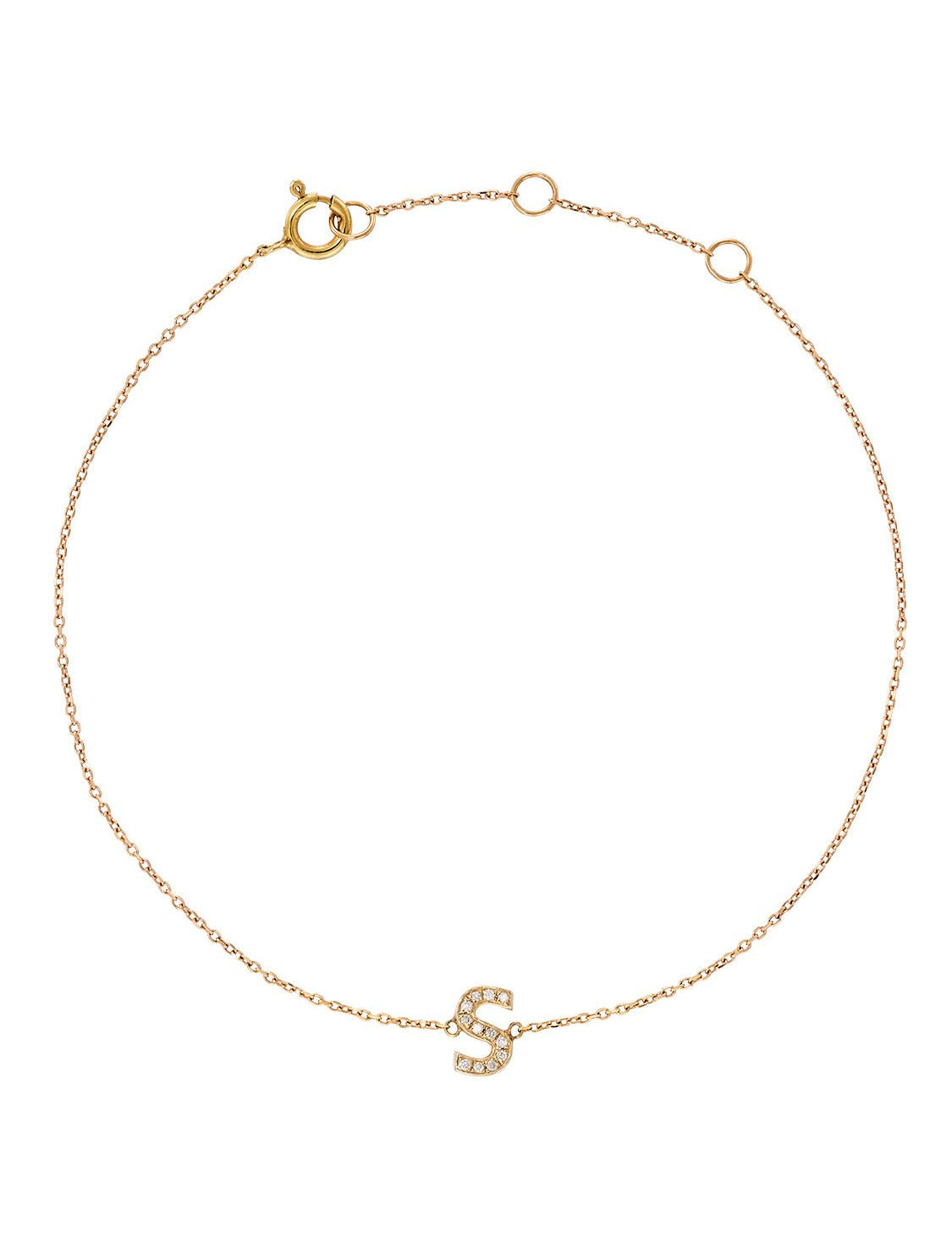 Classic Diamond Initial Bracelet - SIA Jewelry